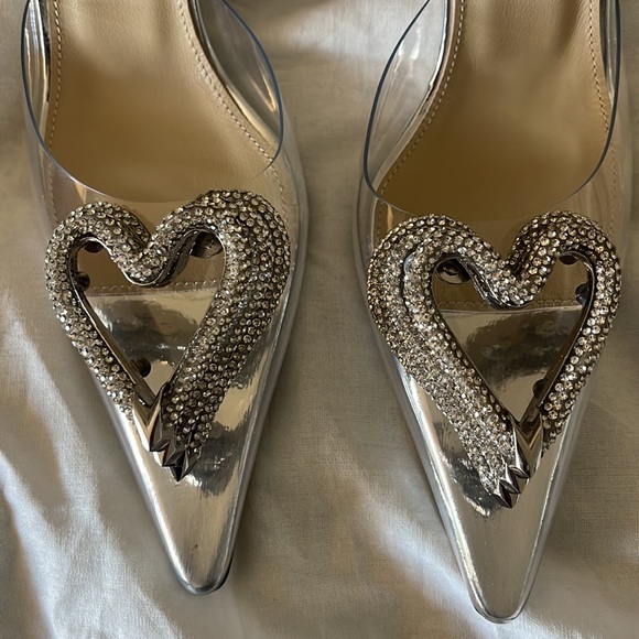 Mach & Mach Triple Heart Pointed Toe Heels - Picture 3 of 5